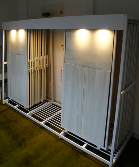 Tiles Sliding Display Stand With Handle & Lights B 201 WHL