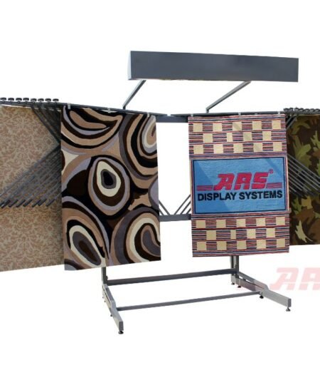 Carpet Book Display Stand with Handle Led Lights & Wheels