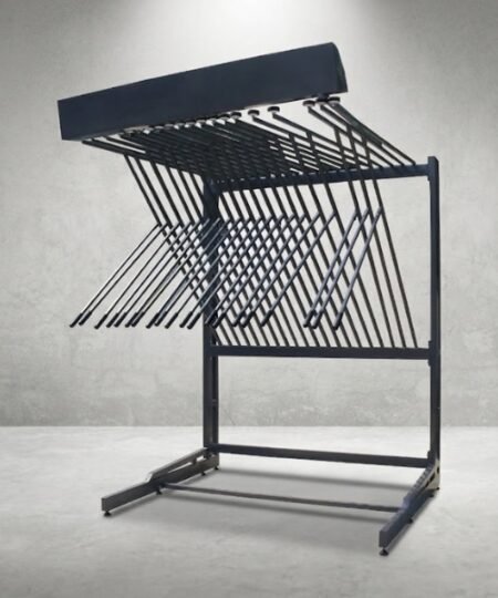 Carpet Book Display Stand with Handle Led Lights & Wheels