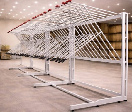 Carpet Book Display System with Handle and Wheels