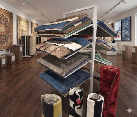 Carpet Bath/Door Mat Display Stand