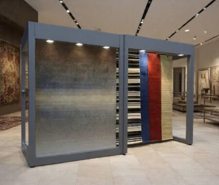 Carpet Sliding: Single Side Stock- Single Display Stand (SS+ Grey)