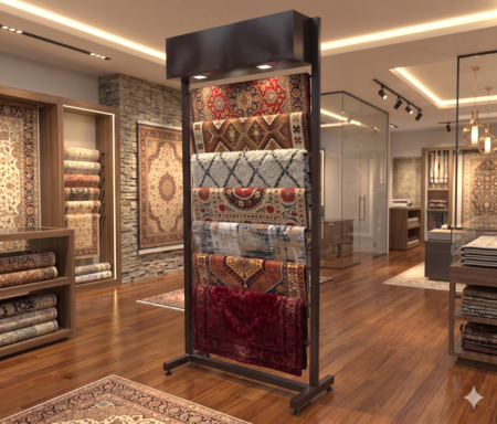 Carpet Waterfall Display Stand (Brown)