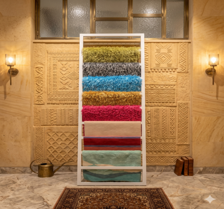 Ladder Sample Carpet Display System (White)- LSCDS WS