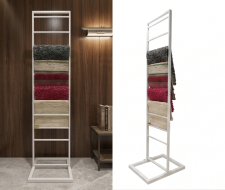 Ladder Sample Carpet Display System (White)- LSCDS SS