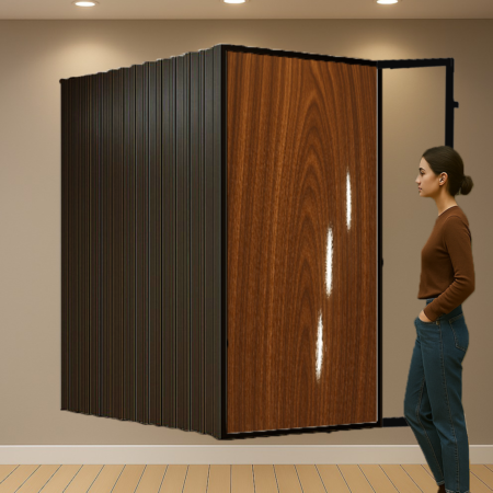 Laminate Wall Mount Book Display System  BLDS 100 WS Black