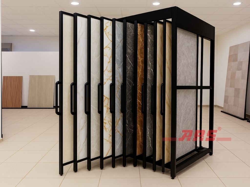 Tiles Pullout Display Stand Matt Black